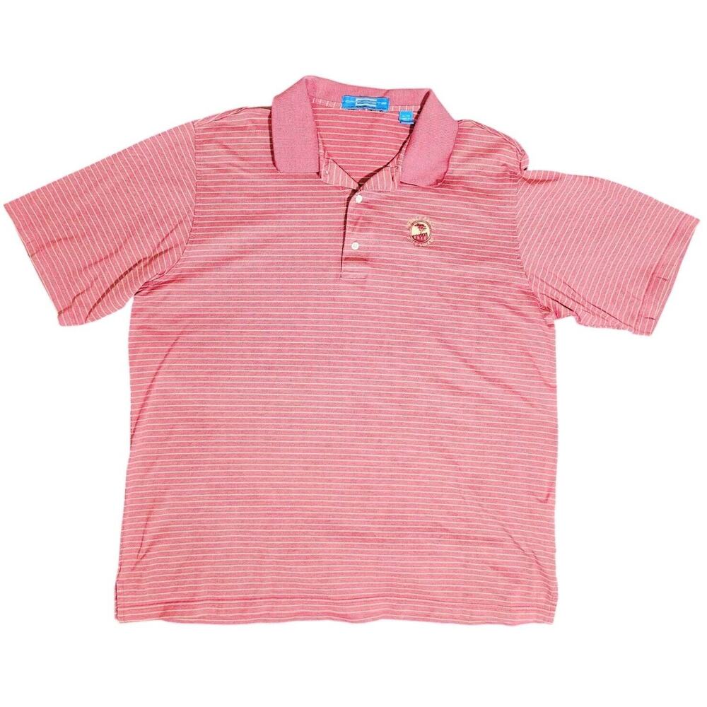 Pebble Beach Golf Links Polo Shirt Carnoustie Luxury Performance Striped Mens XL